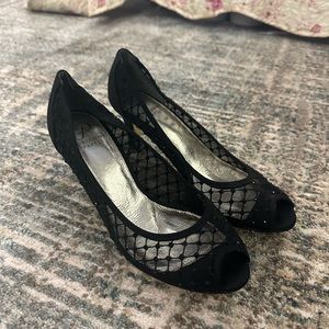 Mesh Rhinestone Heels